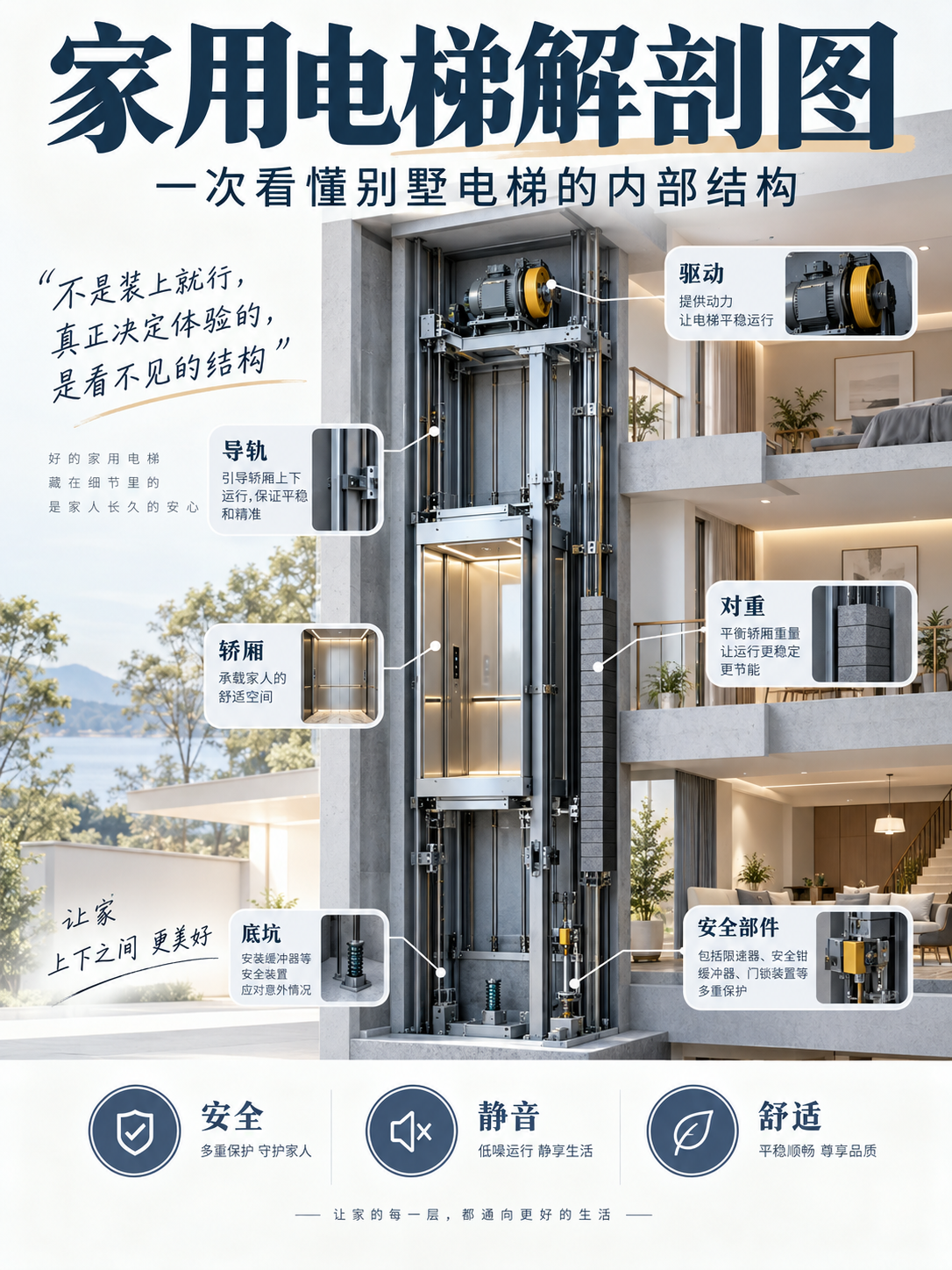 盐城家用电梯里面到底藏了什么？一张图拆给你看